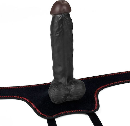Lovetoy Easy Strapon Set Harness με Dildo 18cm σε Μαύρο Χρώμα