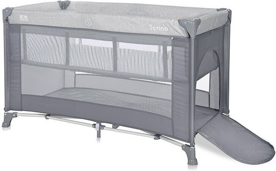 Lorelli Torino Παρκοκρέβατο 2 Επιπέδων με Στρώμα Γκρι 127x68cm