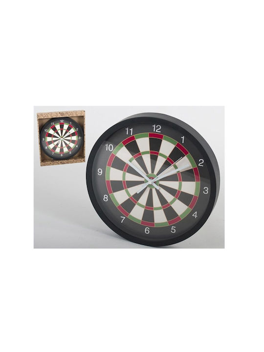 Bakaji Wall Clock Plastic Black Ø30.5cm