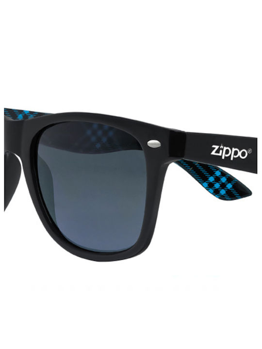 Zippo Sunglasses with Beige Plastic Frame and Blue Lens OB21-38