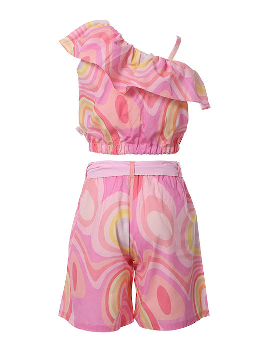 Matoufrance Kinder Set mit Shorts Sommer 2Stück Rosa