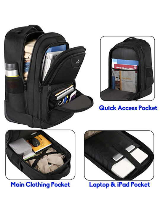 Matein Waterproof 18" Laptop Bag with Casters Black 1178