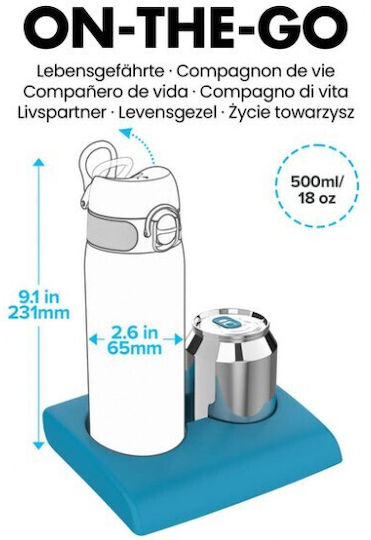 Ion8 Pisici Sticlă Pentru Copii Din Plastic Antivărsare Fuchsia 350ml