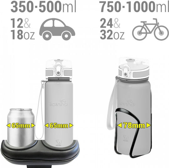 Ion8 Pisici Sticlă Pentru Copii Din Plastic Antivărsare Fuchsia 350ml