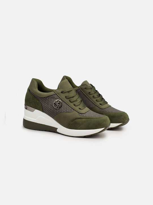 InShoes κροκό λεπτομέρειες Sneakers Green