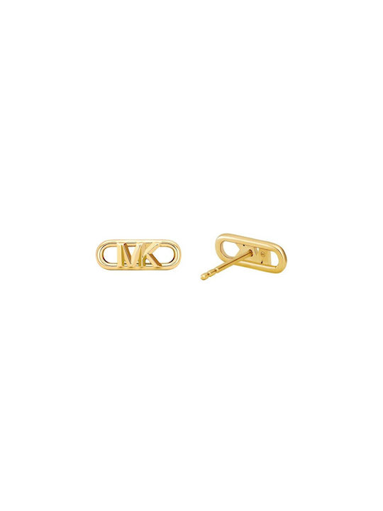 Michael Kors Premium MK Statement Link Earrings made of Silver Gold Plated with Stones & Pearls