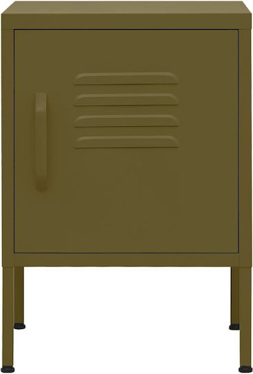 Metallic Bedside Tables 2pcs Green 35x35x51cm