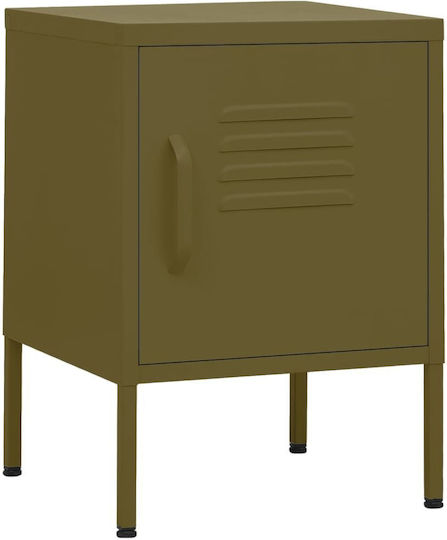 Metallic Bedside Tables 2pcs Green 35x35x51cm