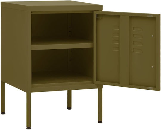 Metallic Bedside Tables 2pcs Green 35x35x51cm
