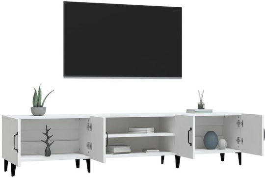 Έπιπλο Τηλεόρασης Λευκό Μ180xΠ31.5xΥ40cm