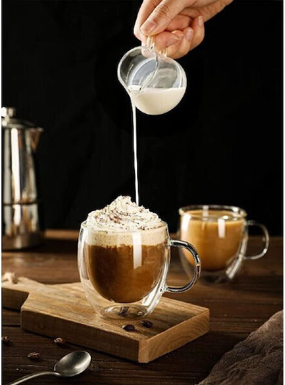 Viosarp Tasse Cappuccino Glas Transparent 250ml