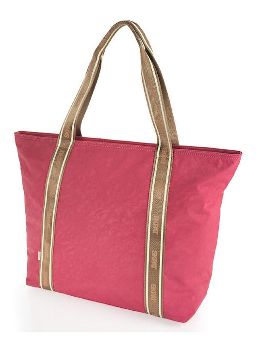 Skpat Fabric Beach Bag Pink