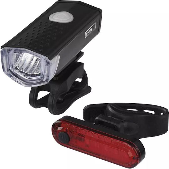Emos P3923 Reîncărcabil Set Lumini Bicicletă