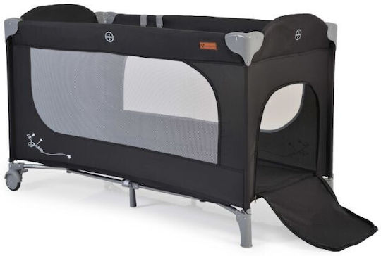 Cangaroo Skyglow Кошара за игра 2 Нива с Матрак Черен 125x62см