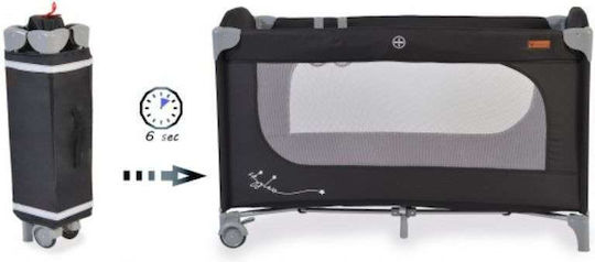Cangaroo Skyglow Кошара за игра 2 Нива с Матрак Черен 125x62см