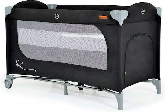 Cangaroo Skyglow Кошара за игра 2 Нива с Матрак Черен 125x62см