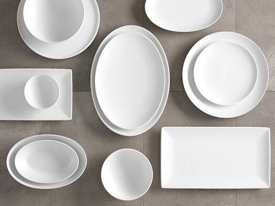 Maxwell & Williams Basics Πιατέλα Σερβιρίσματος Οβάλ από Πορσελάνη Λευκή 34x19εκ.
