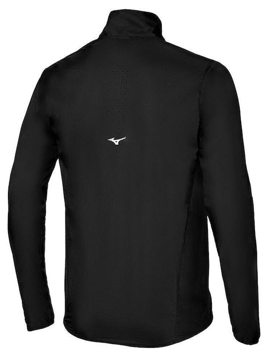 Mizuno Aero Sportliche Herrenjacke Schwarz