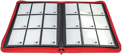 Ultra Pro Binder Zippered 9-Pocket Pro-Binder Vivid Red 15903