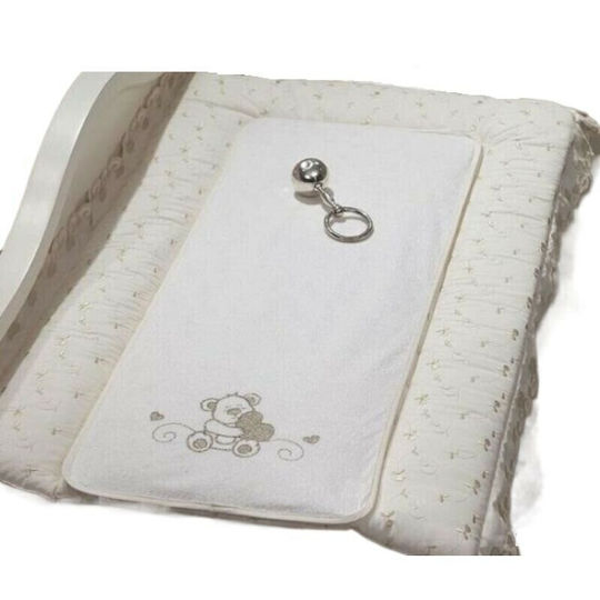 Funna Baby Mattress Lovely Bear made of Fabric Cream 50x80cm