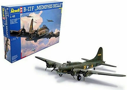 Revell B-17F Memphis Belle Modeling Figure Airplane Green 107 Pieces in Scale 1:48 49.4x65.6cm.