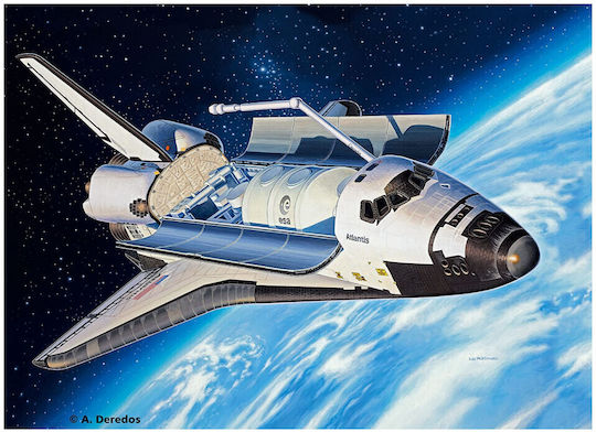 Revell Space Shuttle Atlantis Modeling Figure Spacecraft 64 Pieces in Scale 1:144 25.2x16.7cm.