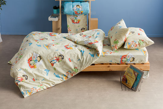 Charalambidis Textiles Pirates Kids Pillowcase Set 50x70cm Beige