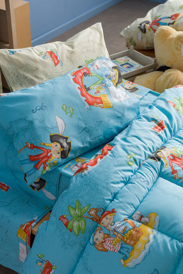 Charalambidis Textiles Pirates Kids Pillowcase Set 50x70cm Blue