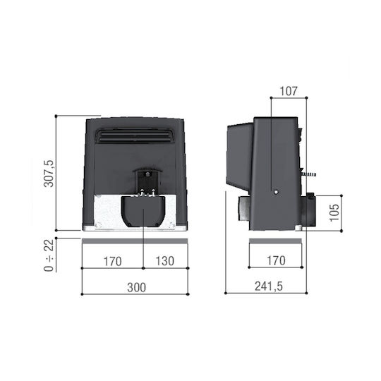 CAME BX 800 Garagentorantriebset bis 800kg