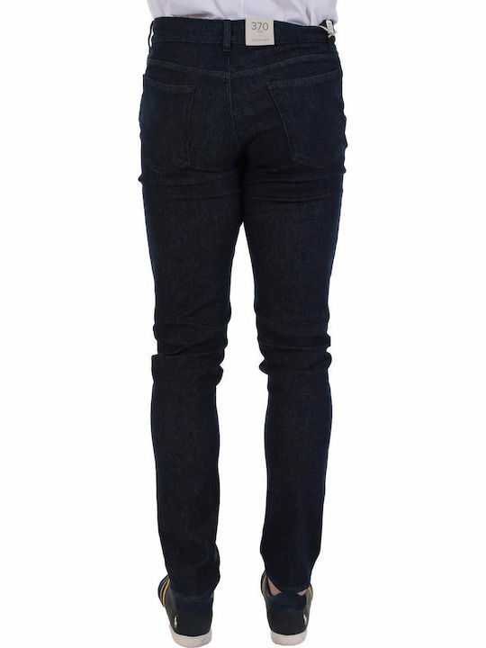 Ανδρικό Παντελόνι Τζιν με Slim Tapered Εφαρμογή Navy Μπλε
