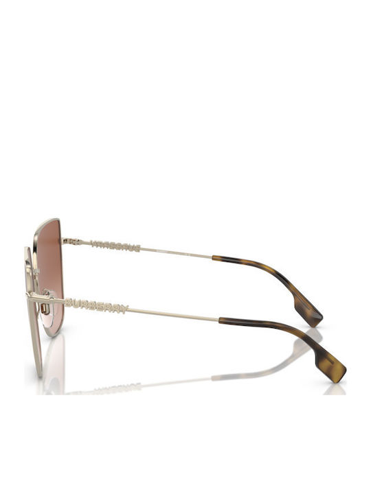 Burberry Alexis Sunglasses Χρυσά with Metal Frame & Brown Lens Burberry Alexis Sunglasses Χρυσά with Metal Frame & Brown Lens