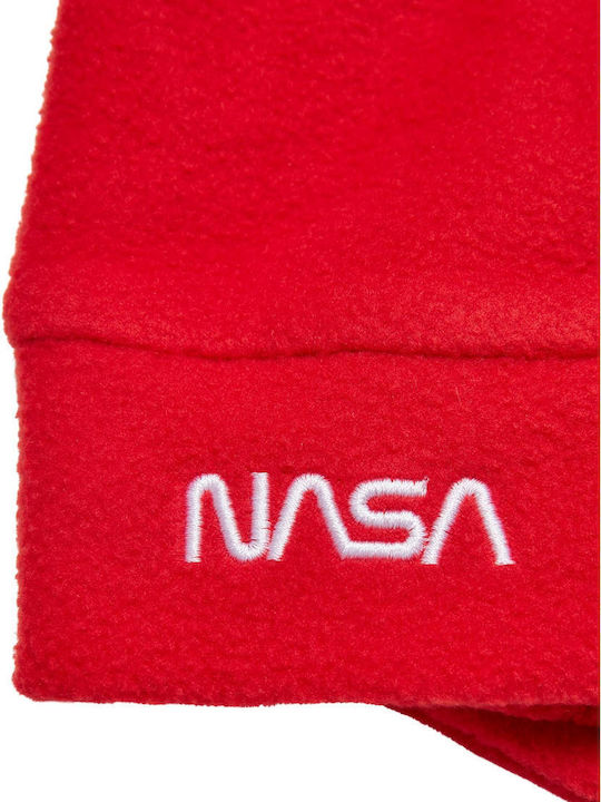 Nasa Fleece Set Ανδρικό Κασκόλ Λαιμού Fleece Κόκκινο