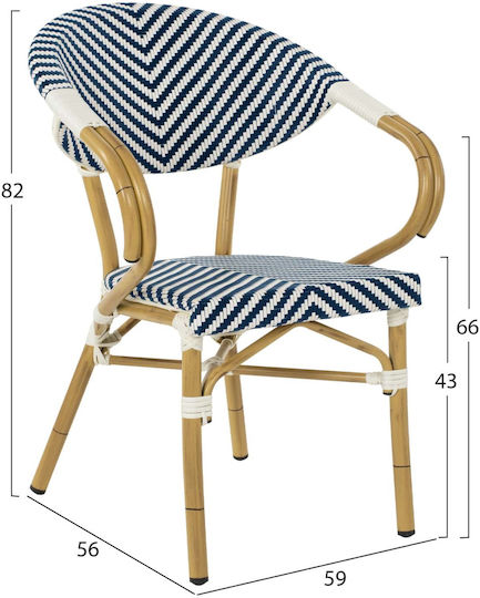 Gartenstühle Blau 59x56x82cm