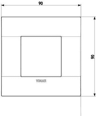 Vimar Aluminum elements Switch Frame 19642.80