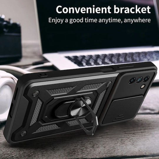 Techsuit Camshield Umschlag Rückseite Kunststoff / Silikon Schwarz (Nokia G11 / G21)