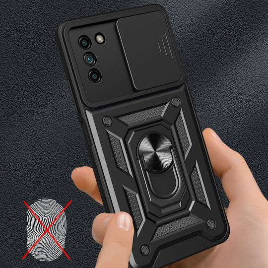 Techsuit Camshield Umschlag Rückseite Kunststoff / Silikon Schwarz (Nokia G11 / G21)