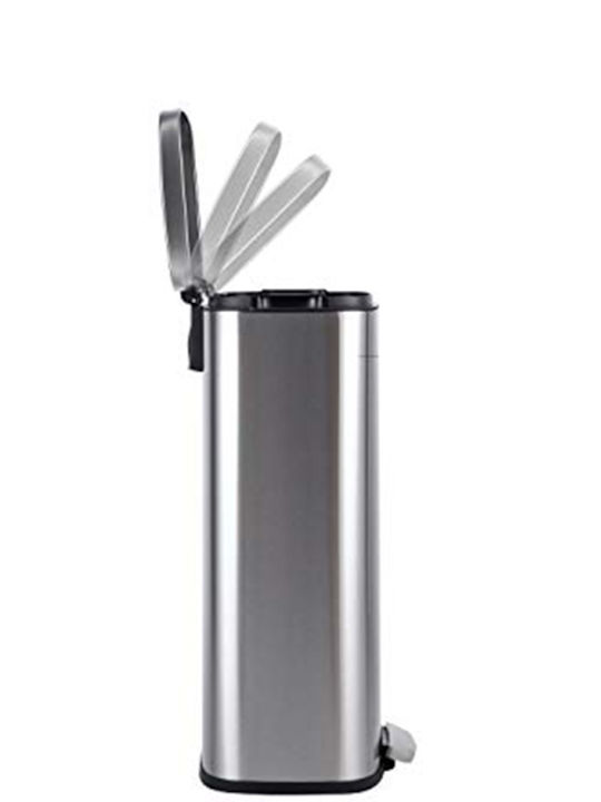 Vesta Waste Bin Waste made of Stainless Steel with Pedal INOX Μatte 30lt 1pcs