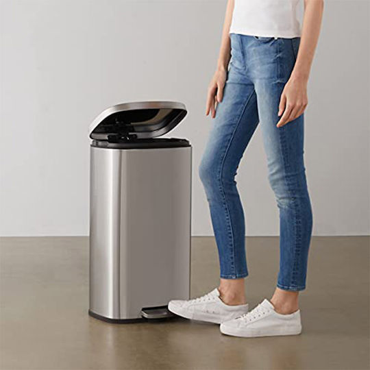 Vesta Waste Bin from Stainless Steel with Pedal 30lt Inox Matte