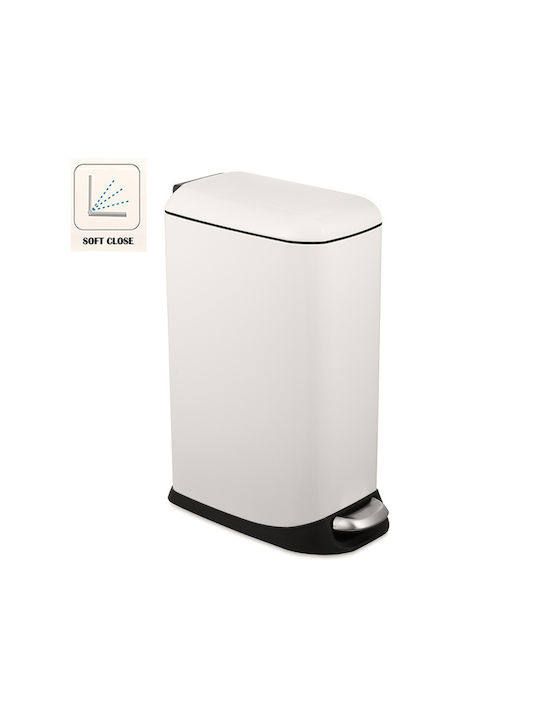 Vesta Waste Bin Waste Metallic with Pedal Ivory Coast 20lt 1pcs