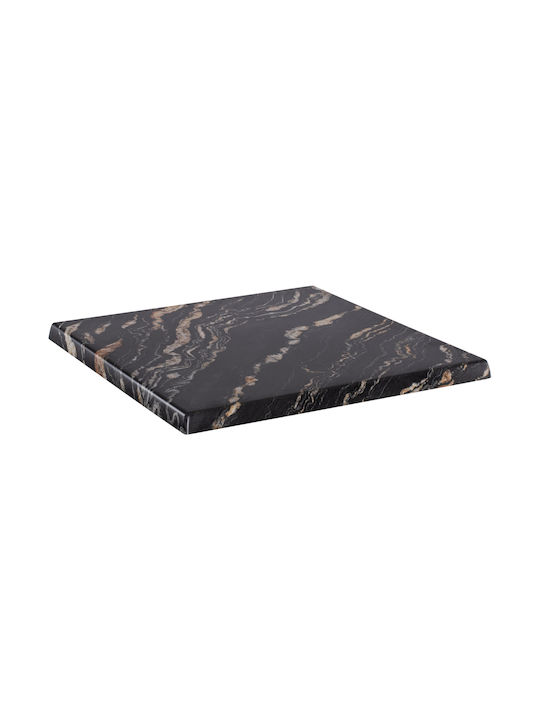 HomeMarkt Square Table Surface Werzalit in Black Color 80x80x3.5cm HM5231.15 1pcs