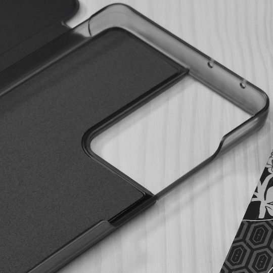 Techsuit eFold Buchen Sie Synthetisches Leder Schwarz (Galaxy S21 Ultra 5G)
