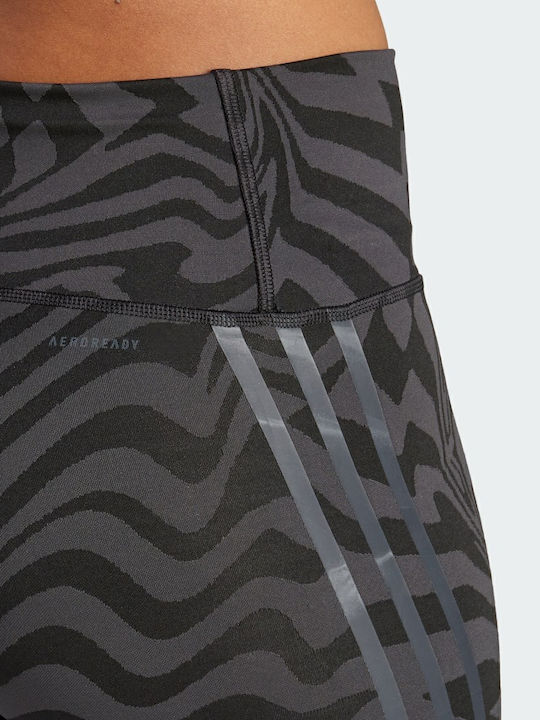 Optime Trainicons Women's Cropped Training Legging High Waisted Carbon/Black