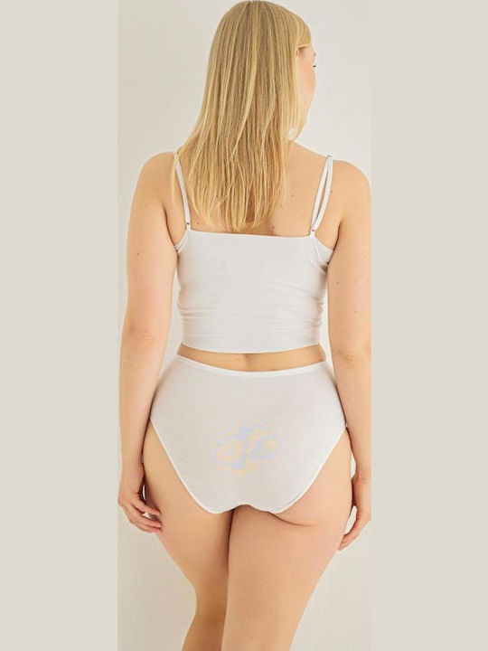 Rose High-waisted Women's Slip with Lace White