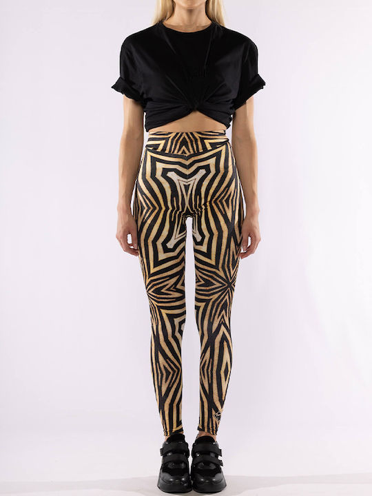 Gold Zebra Leggings