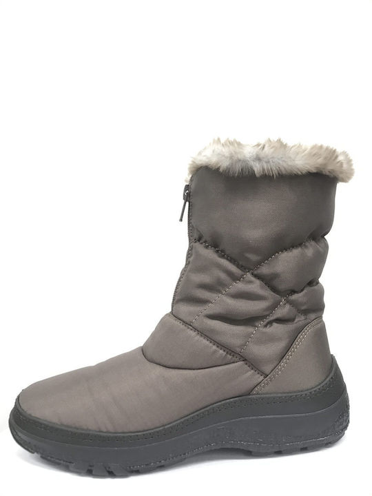 Women's Snow Boots with Fur Brown