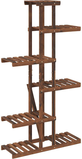 vidaXL Ραφιέρα Γλάστρας Ξύλινη Καφέ 75x25x140.5εκ.