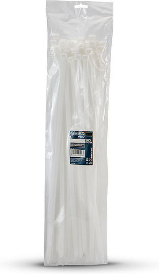 Bormann Cable Ties Plastic 250mmx2.7mm In White Colour 100pcs 050322
