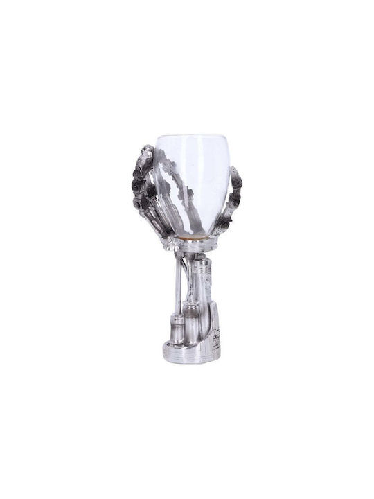 Nemesis Now Terminator 2 Goblet Hand Glas Bier, μπίρας aus Plastik in Gray Farbe