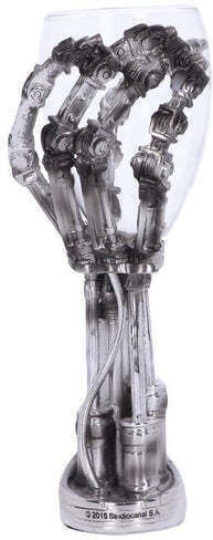 Nemesis Now Terminator 2 Goblet Hand Glass Beer, μπίρας made of Plastic in Gray Color