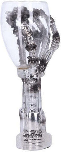 Nemesis Now Terminator 2 Goblet Hand Glass Beer, μπίρας made of Plastic in Gray Color
